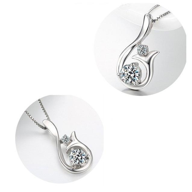 B228．美人魚吊墬 韓版銀飾吊飾 首飾配件飾品 女飾品 水鑽耳飾 耳釘 耳環 可碰水不生鏽 情人節情侶-細節圖2