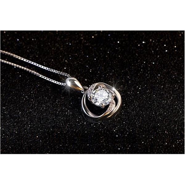 B372．唯愛吊墜項鏈 防過敏韓版銀飾吊飾吊墜吊墬 首飾飾品配件 女飾品 水鑽耳飾耳釘耳環 情人告白閨密-細節圖4