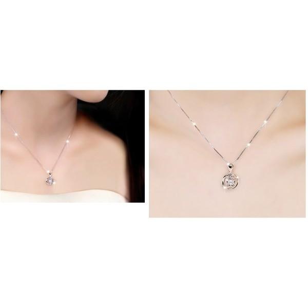 B372．唯愛吊墜項鏈 防過敏韓版銀飾吊飾吊墜吊墬 首飾飾品配件 女飾品 水鑽耳飾耳釘耳環 情人告白閨密-細節圖5