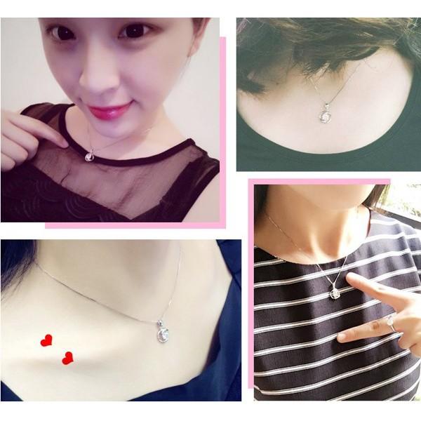 B372．唯愛吊墜項鏈 防過敏韓版銀飾吊飾吊墜吊墬 首飾飾品配件 女飾品 水鑽耳飾耳釘耳環 情人告白閨密-細節圖7
