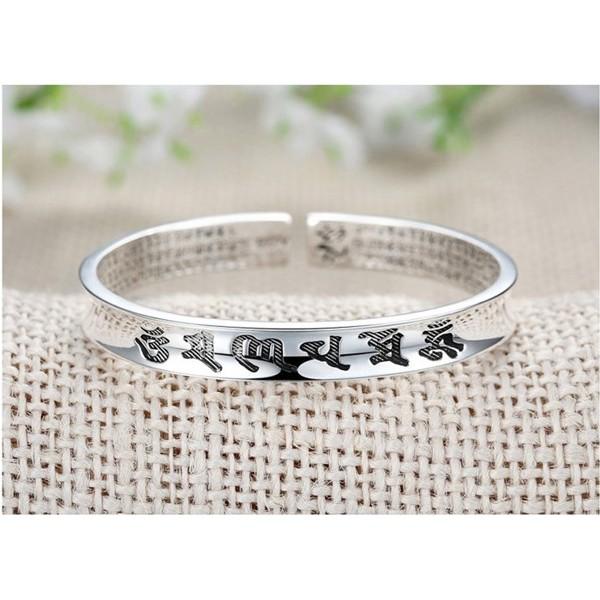 B379．梵經手鐲 手環 手鍊 手飾 韓版銀飾 抗過敏 防過敏 首飾飾品配件 精緻質感 送禮自用 情人節告白情侶閨蜜好友-細節圖3