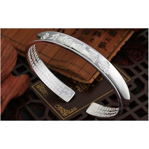 B379．梵經手鐲 手環 手鍊 手飾 韓版銀飾 抗過敏 防過敏 首飾飾品配件 精緻質感 送禮自用 情人節告白情侶閨蜜好友-細節圖5