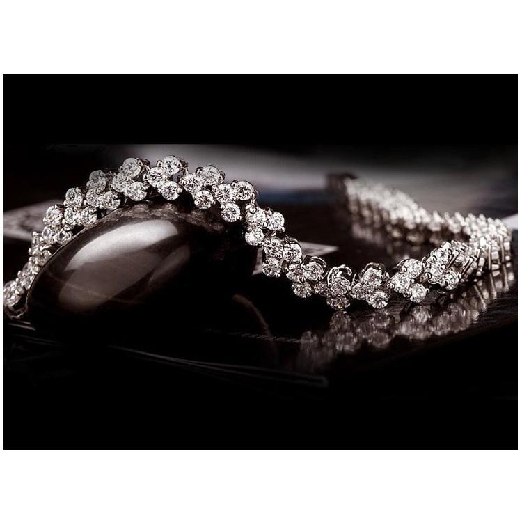 B096．鋯石心形手鏈 韓版銀飾 防過敏 抗過敏首飾配件飾品 女飾品 水鑽 手環 手鏈 手飾 銀手鐲 情人節情侶 送禮物-細節圖2