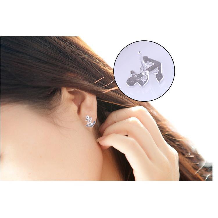B119．船舵耳釘 韓版銀飾 首飾配件飾品防過敏 抗敏耳針 水鑽耳飾 耳釘 雙珠耳環 cat s shop ※一對價-細節圖6