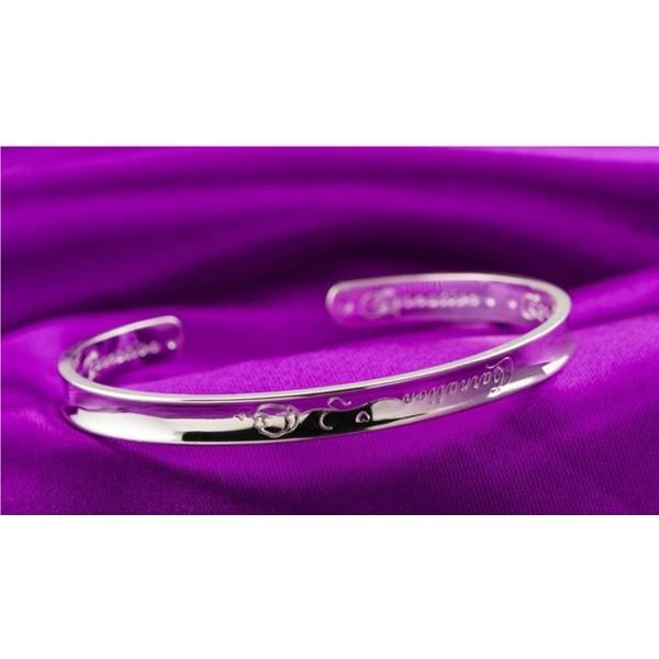 B274．感恩之花手環 韓版銀飾 抗過敏防過敏 首飾配件飾品 女飾品 水鑽 手鏈 手飾 銀手鐲手環 情人節情侶送禮-細節圖3