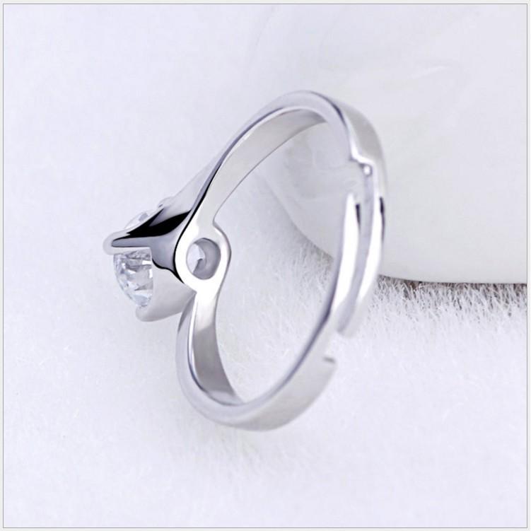 B315．花轉戒指情侶對戒 男女對戒  無分尺寸開口設計可調整大小 銀飾 手飾 水鑽 情人戒指 指環 首飾配件飾品 告白-細節圖3