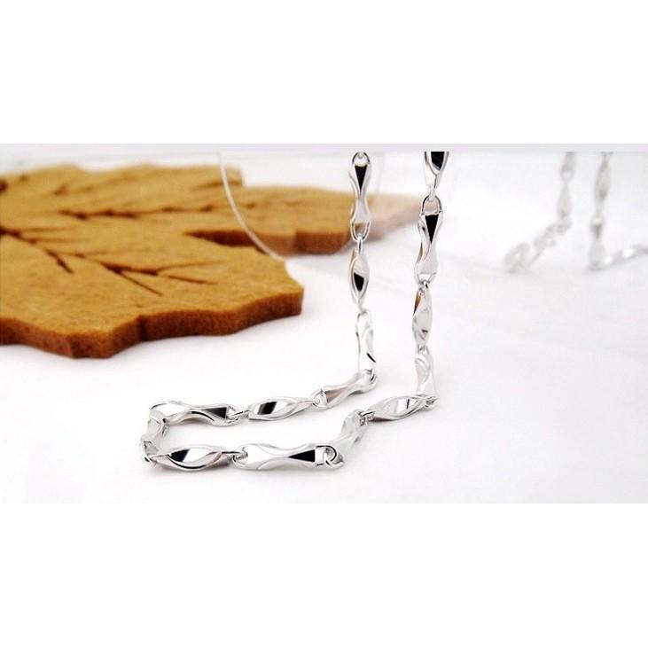 B263．元寶鏈 韓版銀飾 項鏈 鎖骨鏈 水波鏈 精美項鍊 短項鍊 頸項鍊 細鍊 鍊條 鏈子 銀項鍊 白金項鍊 銀鏈-細節圖2