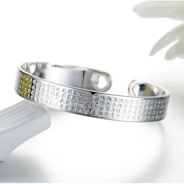 B262．經文手環手鍊手鏈 韓版銀飾 抗過敏防過敏 首飾配件飾品 女飾品 銀手鐲手環 情人節情送禮物 不生鏽-小貓百貨-細節圖3