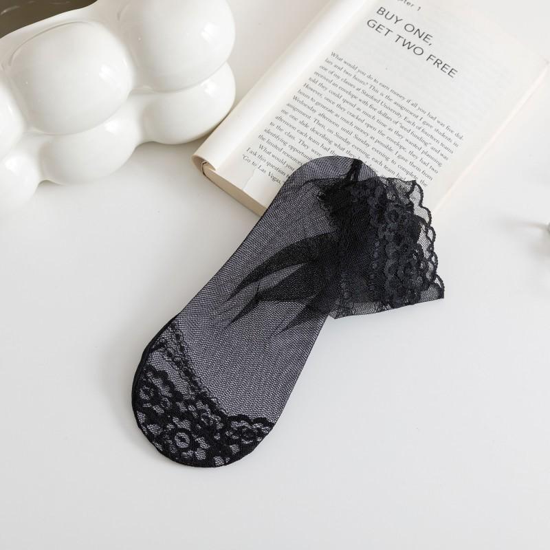 J15．蕾絲棉底花邊船襪 蕾絲襪 女襪 襪子 透氣襪 絲襪 短襪 船襪 透氣女襪 隱形襪 機能襪 高跟鞋襪 中筒蕾絲襪-細節圖9