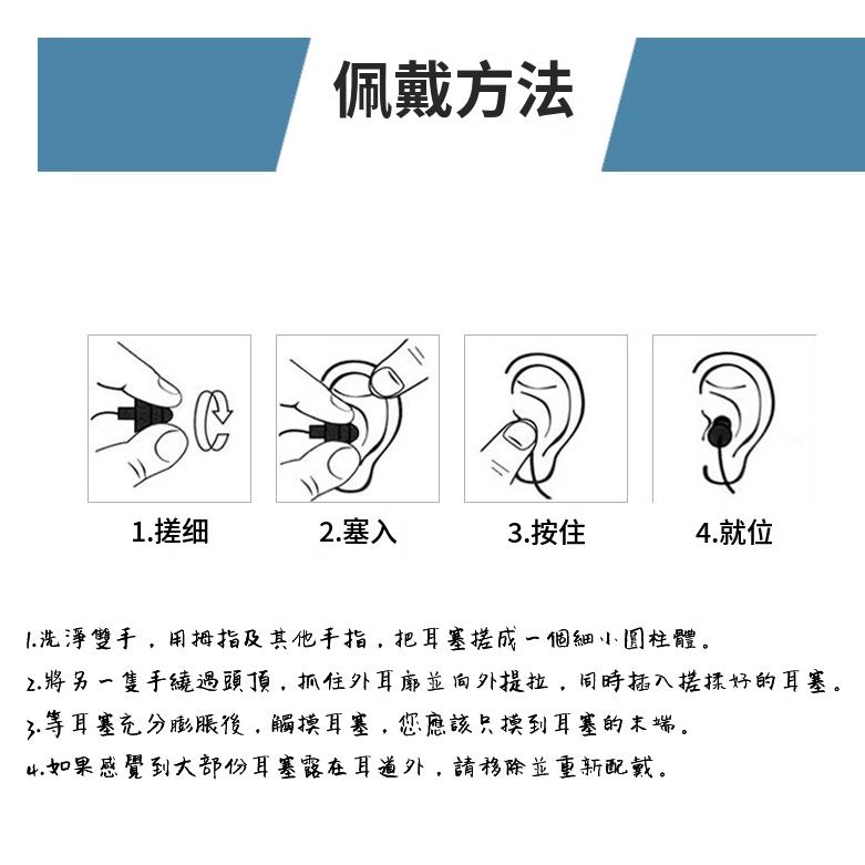 3M耳塞 隔音耳塞 降噪耳塞 防噪音 睡眠 睡覺 露營 降噪 靜音 入耳式耳塞 3M-1100 1250-細節圖4