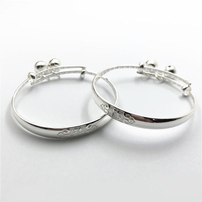 福字兒童手鐲 兒童手環 兒童手飾 韓版銀飾抗過敏 防過敏 寶寶手鐲 滿月 周歲足歲 彌月禮 嬰兒用品-細節圖2