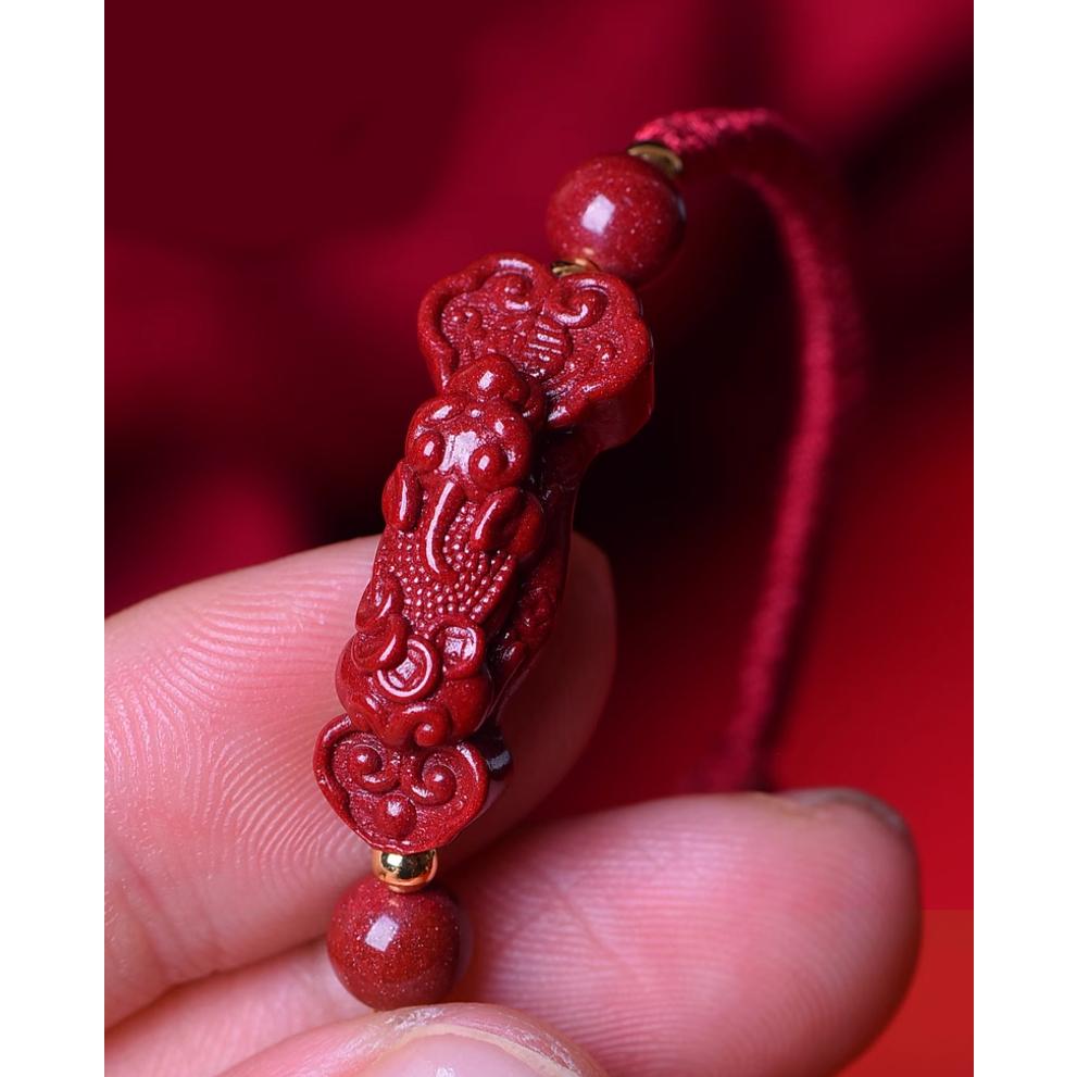 B766．朱砂貔貅紅繩手鍊 本命年 防小人 避邪除穢 貔貅手繩 貔貅手鍊 轉運 平安紅繩 編織手繩 紅繩手鍊 紅繩手繩-細節圖5