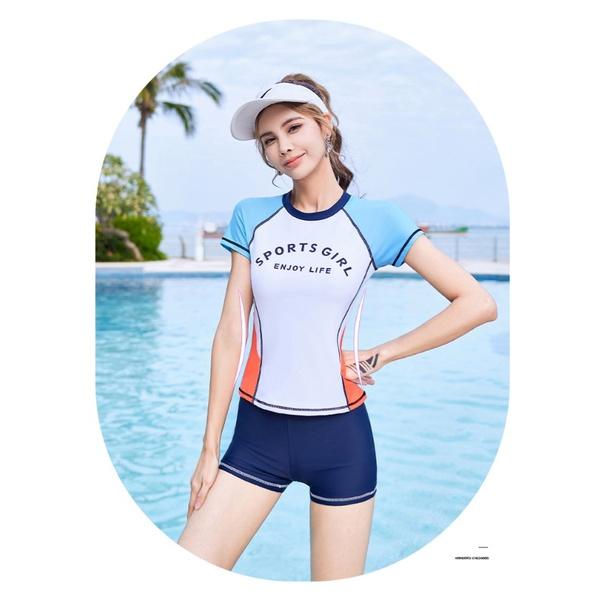 分體泳裝 顯瘦泳衣 保守泳裝 泳衣 女泳衣 溫泉泳衣 比基尼 少女泳衣 學生泳衣 三件套泳衣 運動泳裝-細節圖5