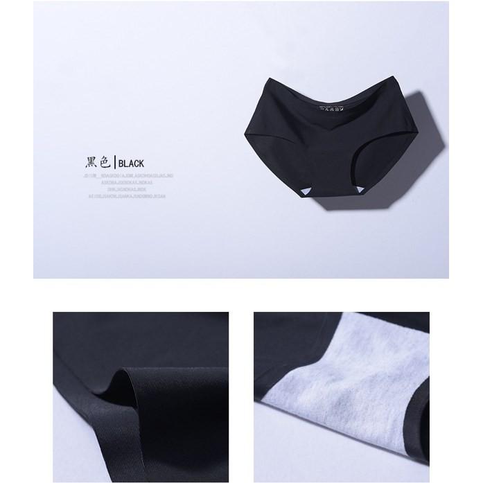 大碼加大碼 涼感無縫冰絲內褲三角褲  一片式冰絲無痕中腰內褲 吸濕透氣性感三角褲 防走光安全褲打底褲 #涼感內褲-細節圖3