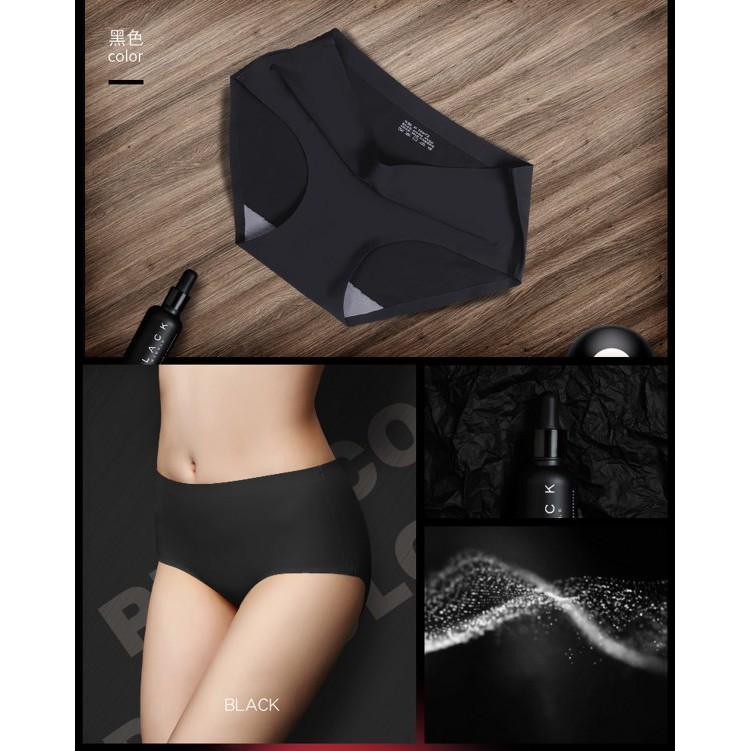 大碼加大碼 涼感無縫冰絲內褲三角褲  一片式冰絲無痕中腰內褲 吸濕透氣性感三角褲 防走光安全褲打底褲 #涼感內褲-細節圖4