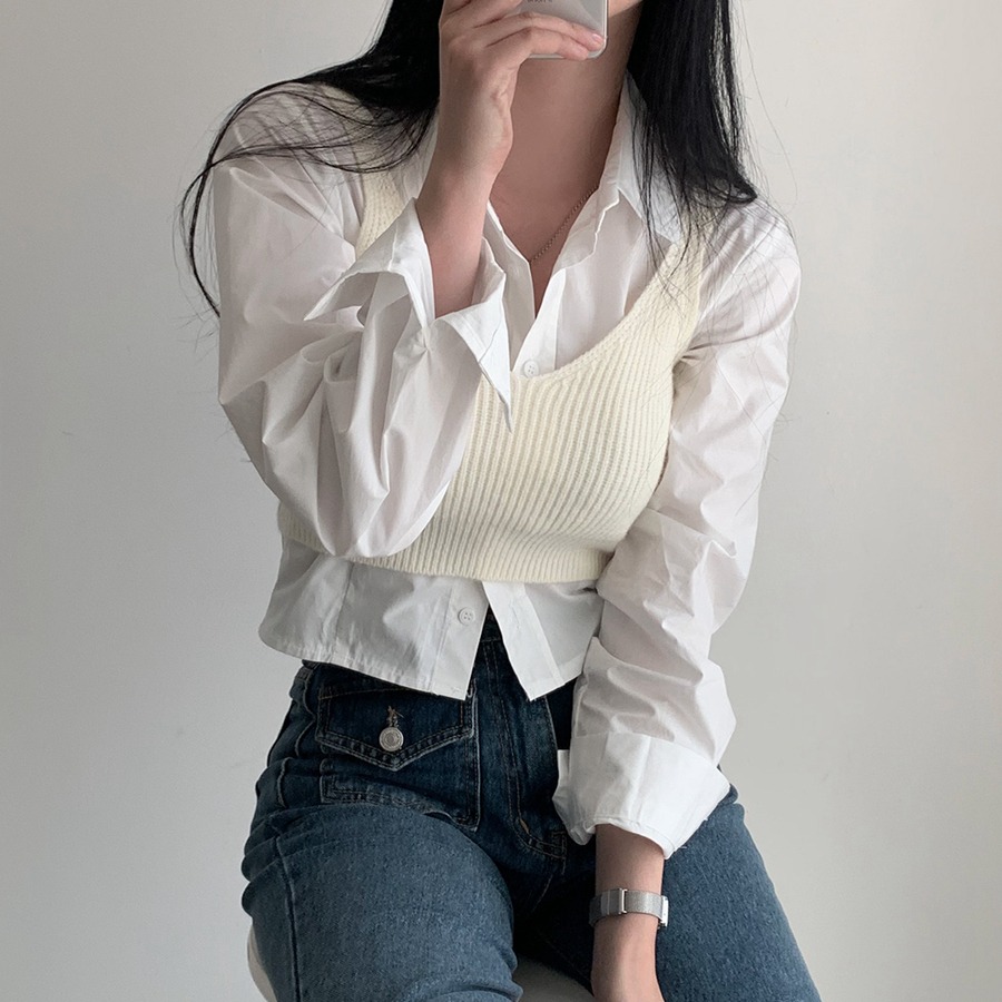 L215✨現貨/疊穿針織小背心/針織背心/搭配/針織背心/短版/小背心/秋冬/造型/穿搭/短款/吊帶背心/針織上衣/顯瘦-細節圖7