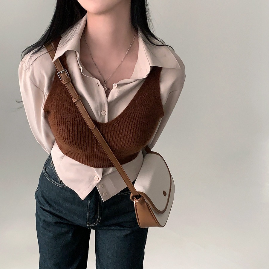 L215✨現貨/疊穿針織小背心/針織背心/搭配/針織背心/短版/小背心/秋冬/造型/穿搭/短款/吊帶背心/針織上衣/顯瘦-細節圖9