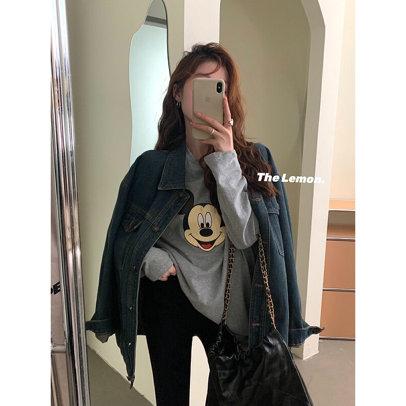 S439✨現貨/超高質感！怒推！美式復古oversize風/水洗/做舊/氣質/牛仔外套/丹寧/牛仔/檸檬家/百搭/寬鬆-細節圖6