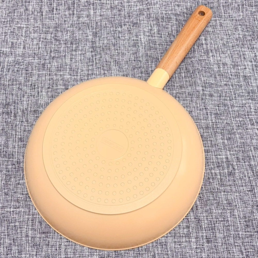 ❤️叮叮百貨❤️全新 Neoflam Cookie曲列系列 陶瓷塗層平底鍋26cm-鬱金香黃(不挑爐具)-細節圖3