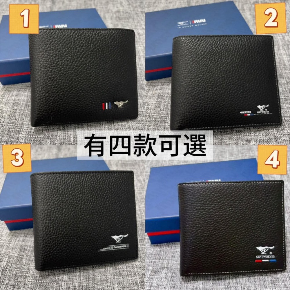 ❤️叮叮百貨❤️全新 簡約質感男士短夾.男用皮夾附外盒及提袋-細節圖2