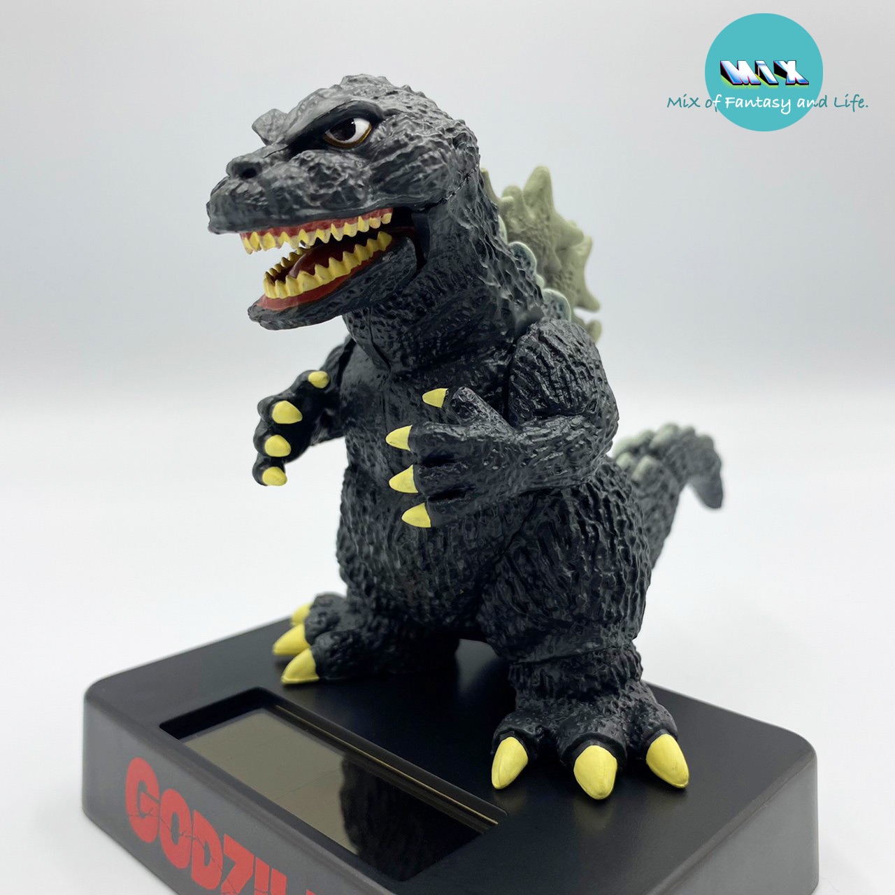日本正版 Godzilla 哥吉拉太陽能搖擺公仔-細節圖4