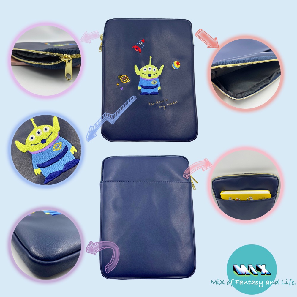 ∞ MiX∞ 日本正版 iPad 11吋 三眼怪 平板包 迪士尼 玩具總動員 收納袋 保護套 皮革包 apple 禮物-細節圖3