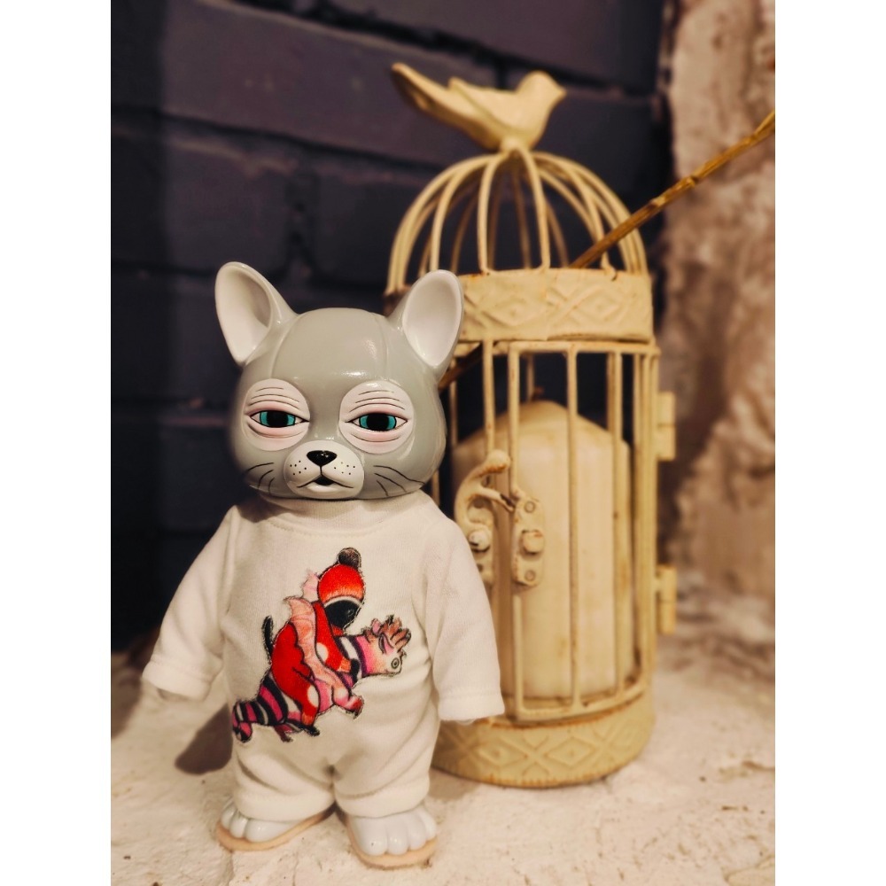 布偶貓喵喵的連身衣~白色3#higuchiyuko  #樋口裕子 #ひとつめちゃん-細節圖2