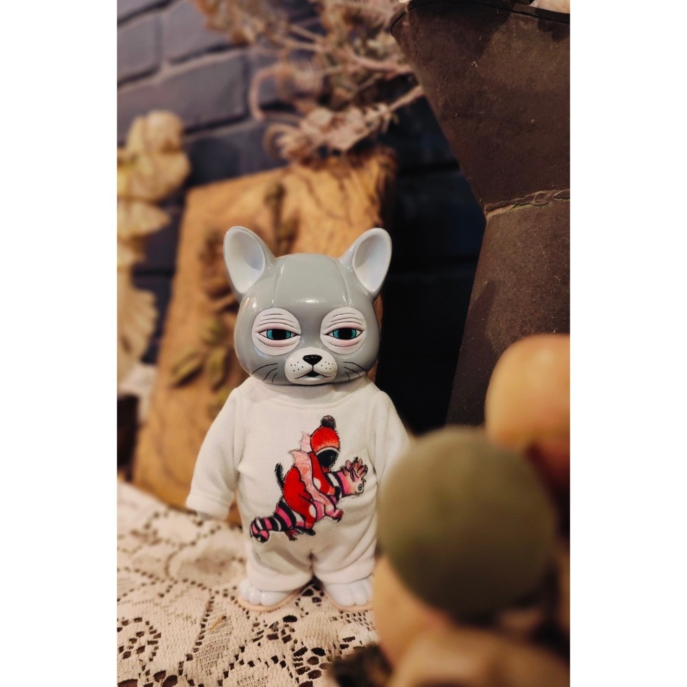 布偶貓喵喵的連身衣~白色3#higuchiyuko  #樋口裕子 #ひとつめちゃん-細節圖4