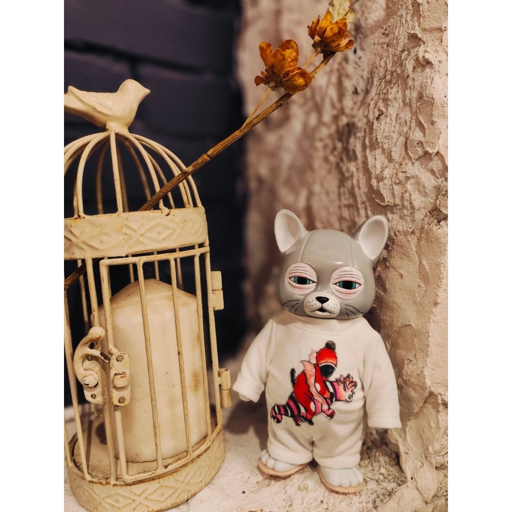 布偶貓喵喵的連身衣~白色3#higuchiyuko  #樋口裕子 #ひとつめちゃん-細節圖5