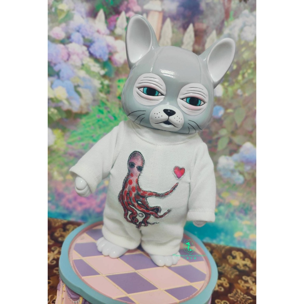 布偶貓喵喵的連身衣~白色2#higuchiyuko  #樋口裕子 #ひとつめちゃん-細節圖2
