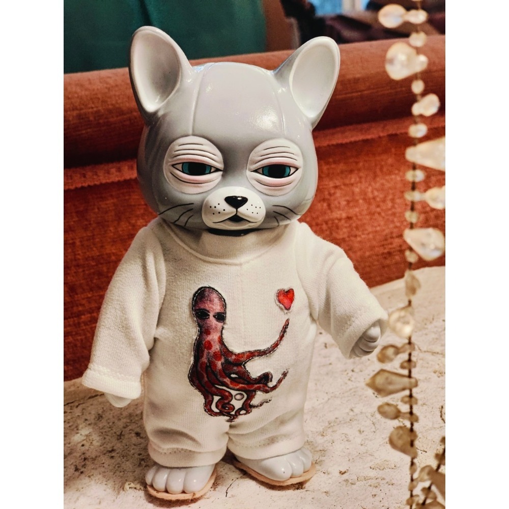 布偶貓喵喵的連身衣~白色2#higuchiyuko  #樋口裕子 #ひとつめちゃん-細節圖4