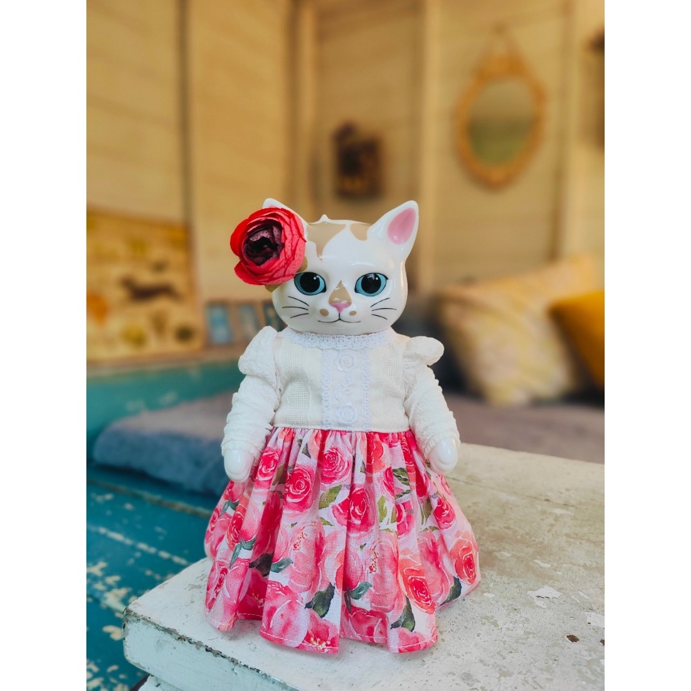 小春的玫瑰洋裝和雙面披肩 #higuchiyuko  #樋口裕子 #ひとつめちゃん-細節圖2