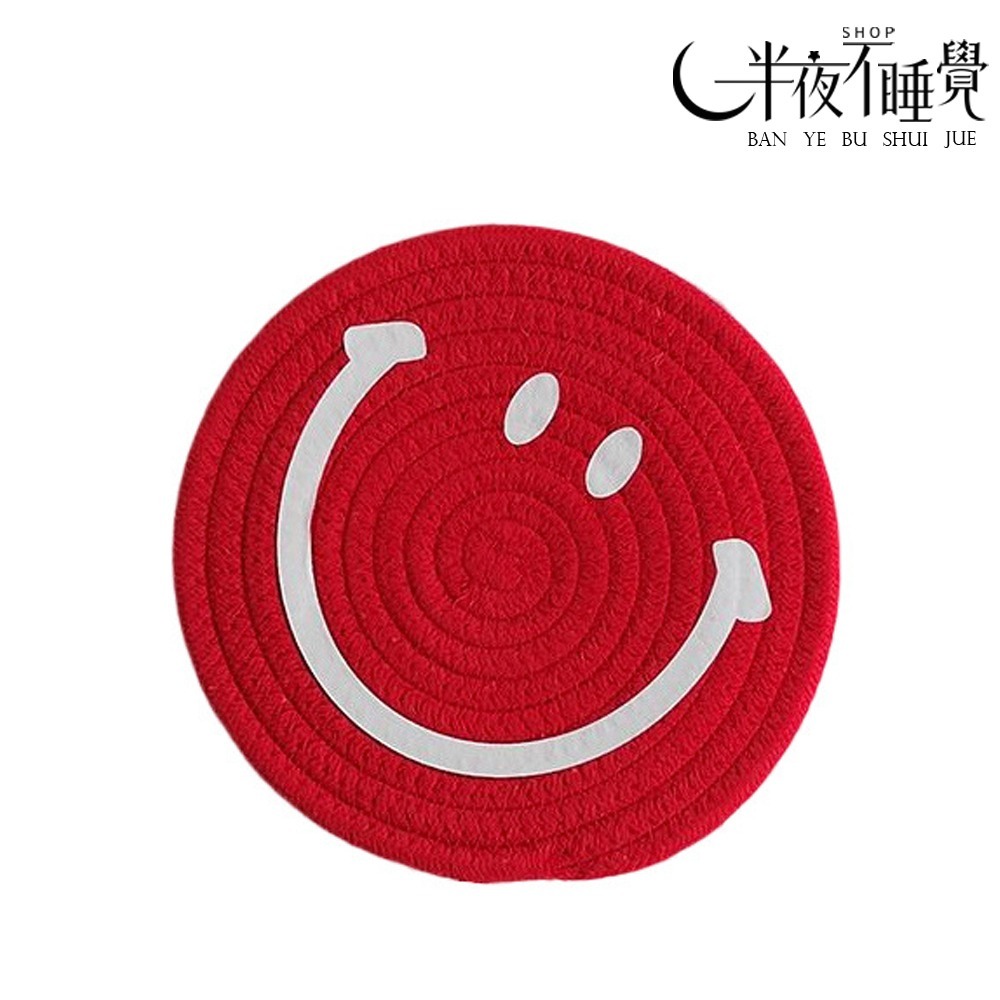 【smile系列】微笑織編杯墊   小｜大  ｜ 隔熱墊   杯墊｜餐墊｜造型杯墊｜ 微笑｜笑臉｜拍照小物-規格圖8