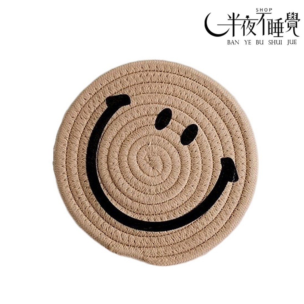 【smile系列】微笑織編杯墊   小｜大  ｜ 隔熱墊   杯墊｜餐墊｜造型杯墊｜ 微笑｜笑臉｜拍照小物-規格圖8