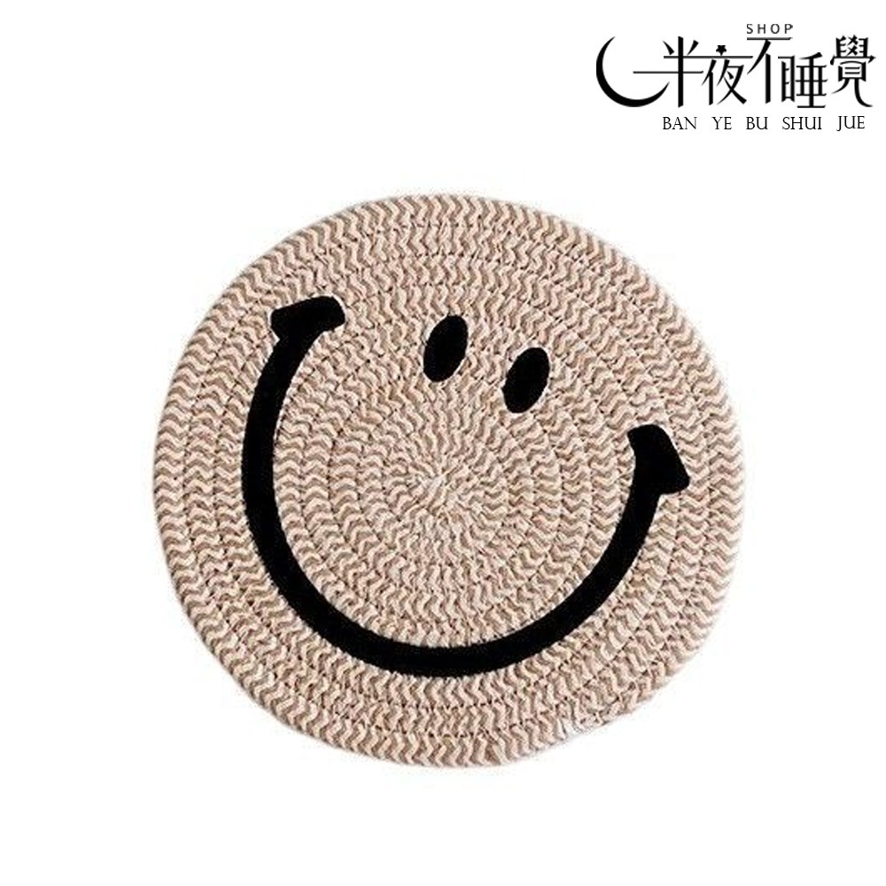 【smile系列】微笑織編杯墊   小｜大  ｜ 隔熱墊   杯墊｜餐墊｜造型杯墊｜ 微笑｜笑臉｜拍照小物-規格圖8