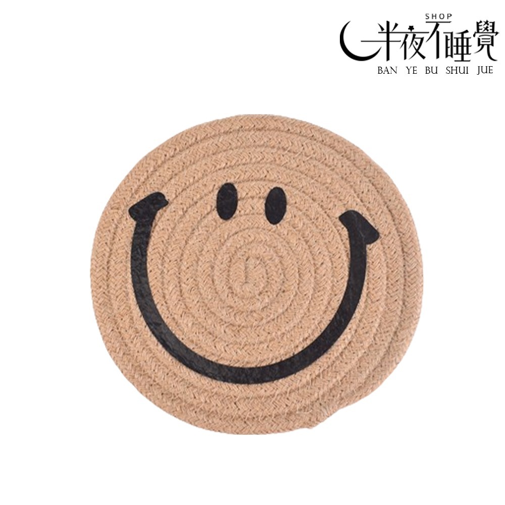 【smile系列】微笑織編杯墊   小｜大  ｜ 隔熱墊   杯墊｜餐墊｜造型杯墊｜ 微笑｜笑臉｜拍照小物-規格圖8