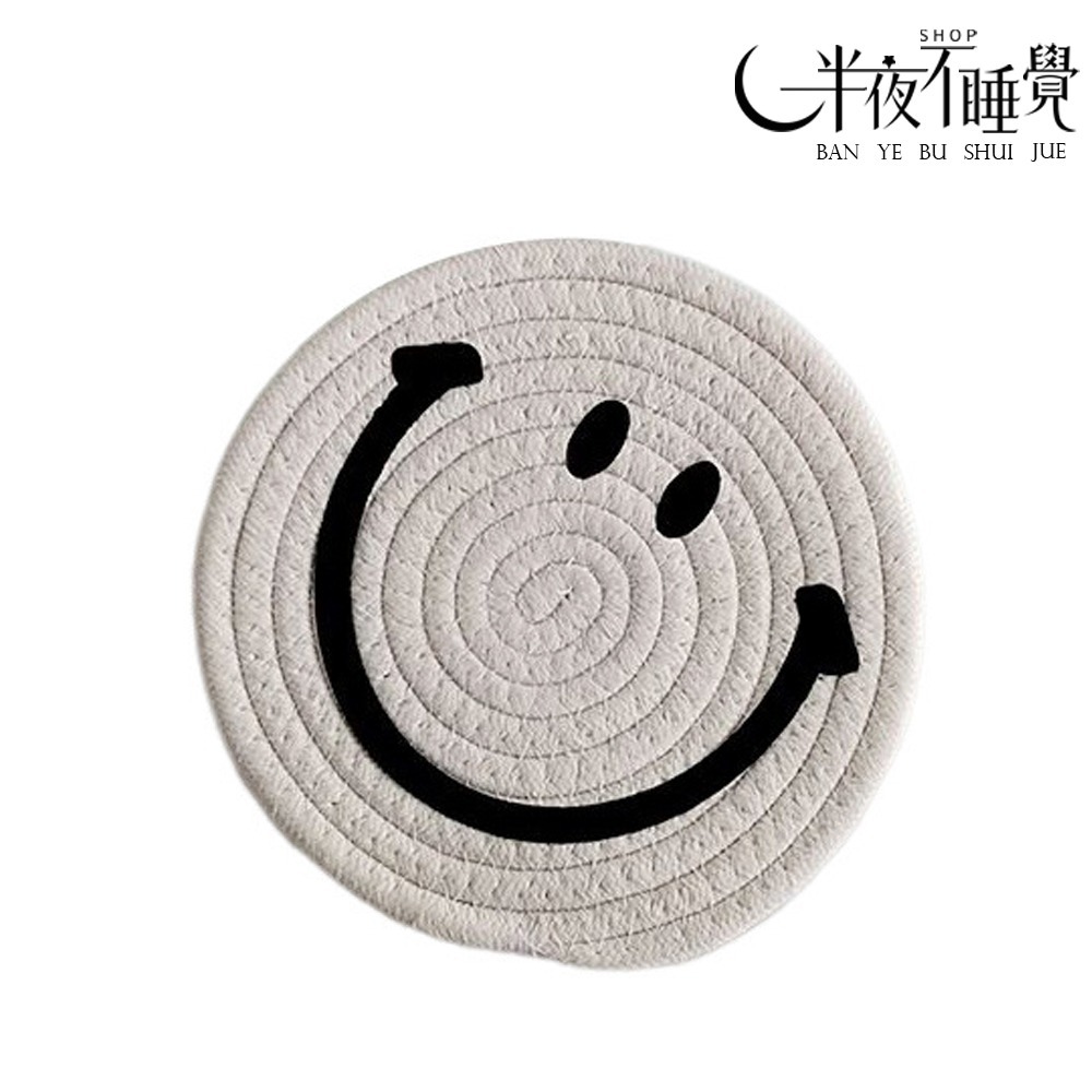 【smile系列】微笑織編杯墊   小｜大  ｜ 隔熱墊   杯墊｜餐墊｜造型杯墊｜ 微笑｜笑臉｜拍照小物-規格圖8