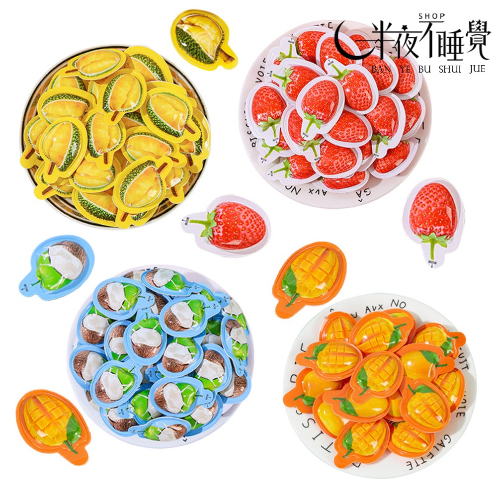 【半夜零食區】3D水果軟糖  榴槤｜椰子｜草莓｜芒果｜  奶糖   獨立包裝  單顆裝 【BY-023】-細節圖4