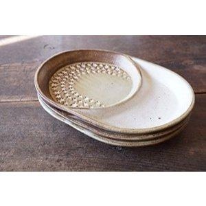 ｜隱隱選物｜【現貨】益子燒 吉澤窯/職人手作 月夜分隔餐盤/器皿-細節圖3