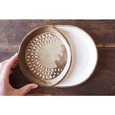 ｜隱隱選物｜【現貨】益子燒 吉澤窯/職人手作 月夜分隔餐盤/器皿-細節圖4