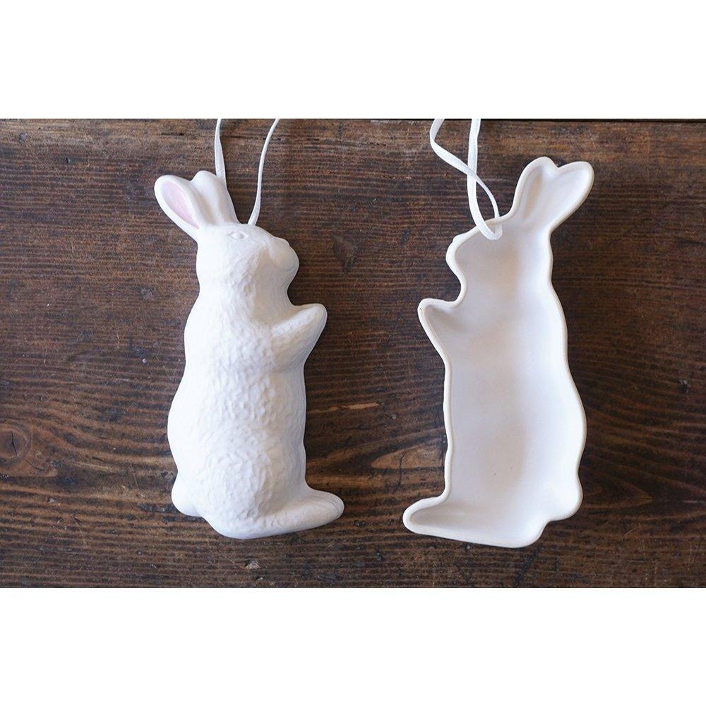 ｜隱隱選物｜【現貨】益子燒 吉澤窯/職人手作 可展示乾燥花壁掛兔兔花器-細節圖4