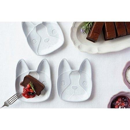 ｜隱隱選物｜【現貨】益子燒 吉澤窯/職人手作 貴賓小犬盤/法國鬥牛犬盤 器皿-細節圖2