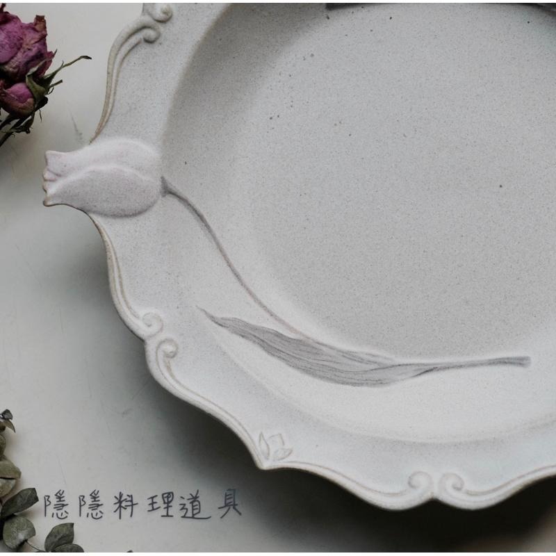 ｜隱隱選物｜【現貨】益子燒 吉澤窯/職人手作 鬱金香西式深盤-細節圖2