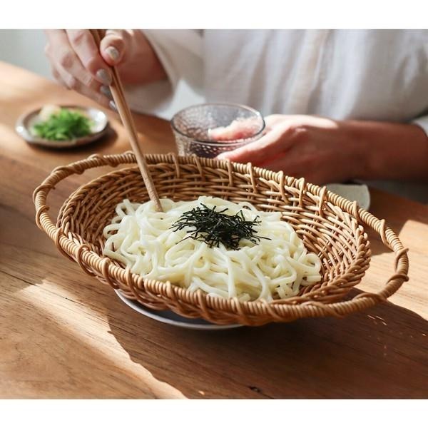 ｜隱隱選物｜【現貨】日雜 Zakka 仿藤橢圓形編織雙耳籃-細節圖2