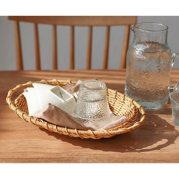 ｜隱隱選物｜【現貨】日雜 Zakka 仿藤橢圓形編織雙耳籃-細節圖6