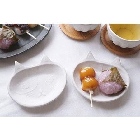 ｜隱隱選物｜【現貨】益子燒 吉澤窯/職人手作 正臉貓貓 白/灰 器皿-細節圖5