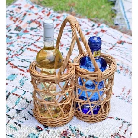 ｜隱隱選物｜【現貨】THE AROROG 藤編飲料置物籃-細節圖8