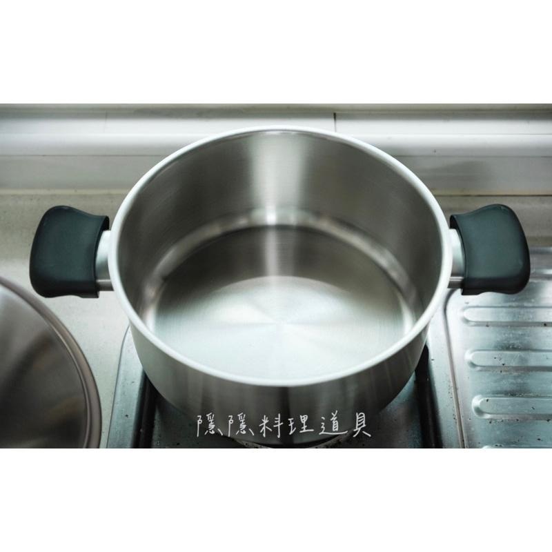 ｜隱隱選物｜【現貨】柳宗理 不鏽鋼 淺型 湯鍋 雙耳 附蓋 22cm  啞光 霧面 日本製-細節圖4