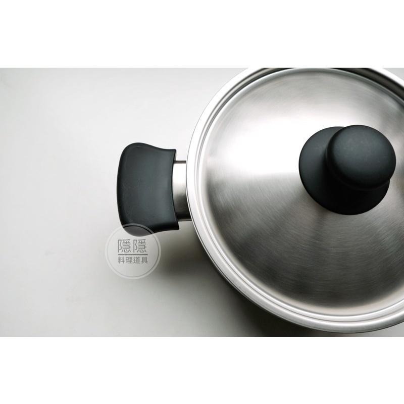 ｜隱隱選物｜【現貨】柳宗理 不鏽鋼 淺型 湯鍋 雙耳 附蓋 22cm  啞光 霧面 日本製-細節圖8