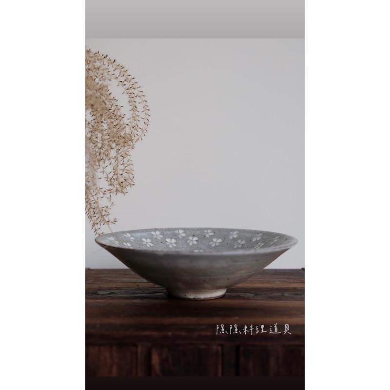 ｜隱隱選物｜【現貨】六魯 黄粉引花占6.5寸/20cm 鉢/盤/日式器皿-細節圖4